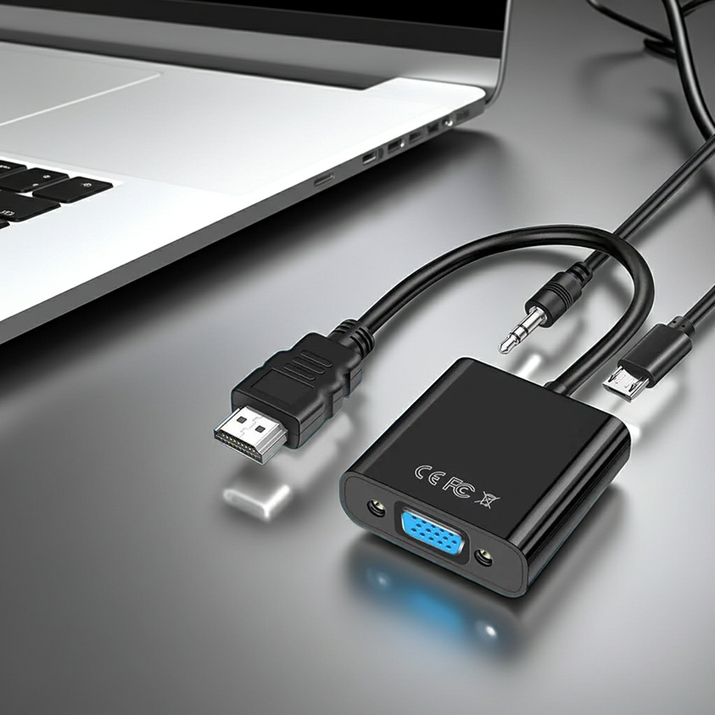 HD 1080P HDMI-compatible To VGA Cable Converter HDMI-compatible Male To VGA Female Adapter for Tablet laptop PC TV